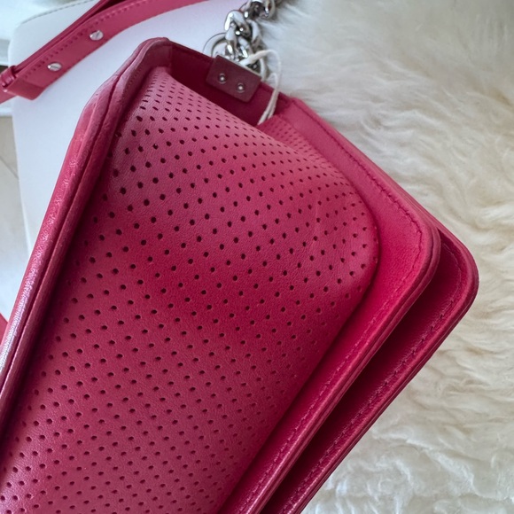 ❌SOLD❌ CHANEL *Limited Edition* Perforated Medium Boy Bag with Silver Hardware - Picture 11 of 17
